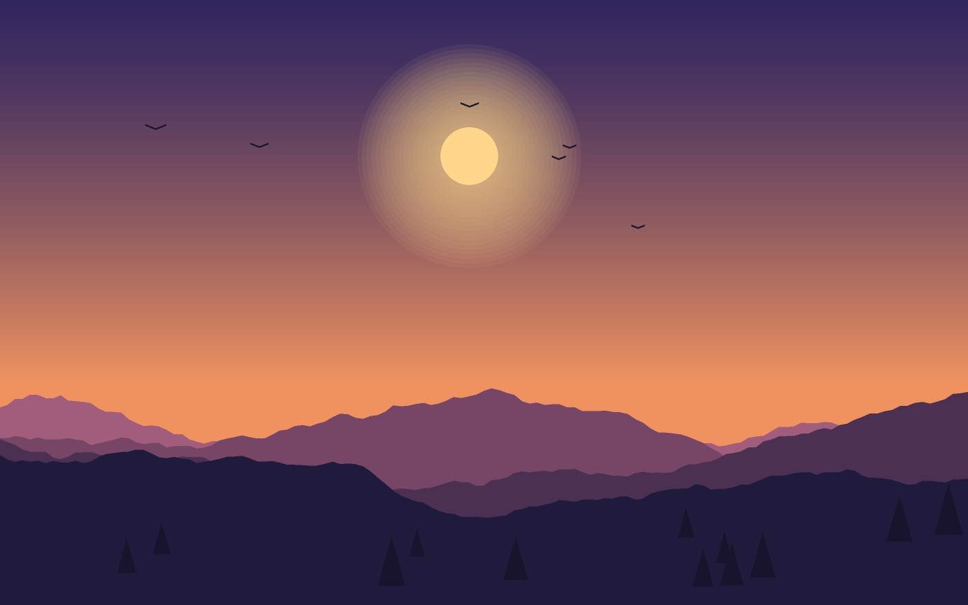 Ilustración de un paisaje