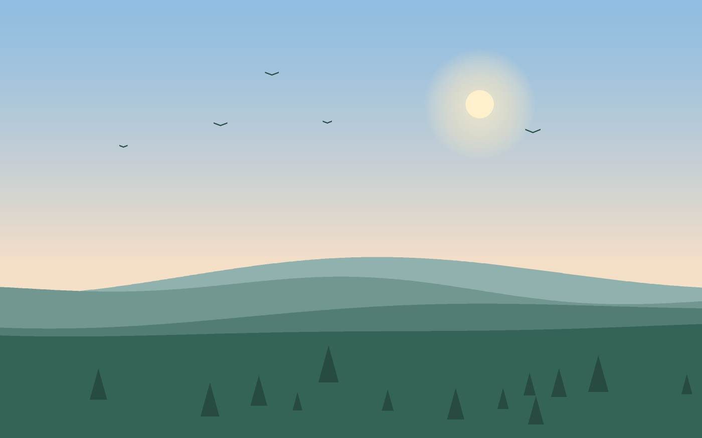 Illustrazione di un paesaggio