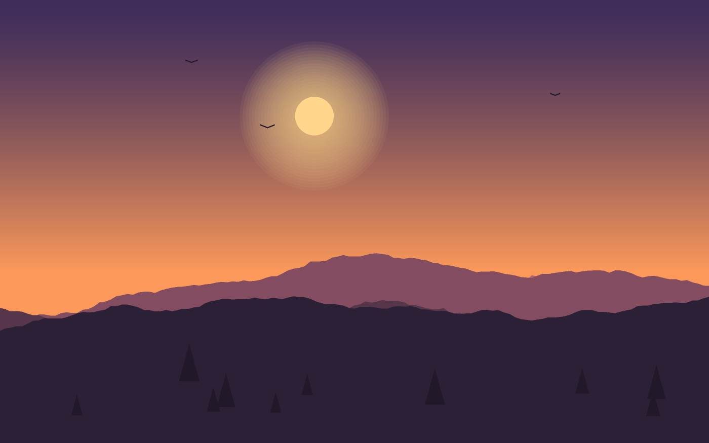 Illustrazione di un paesaggio