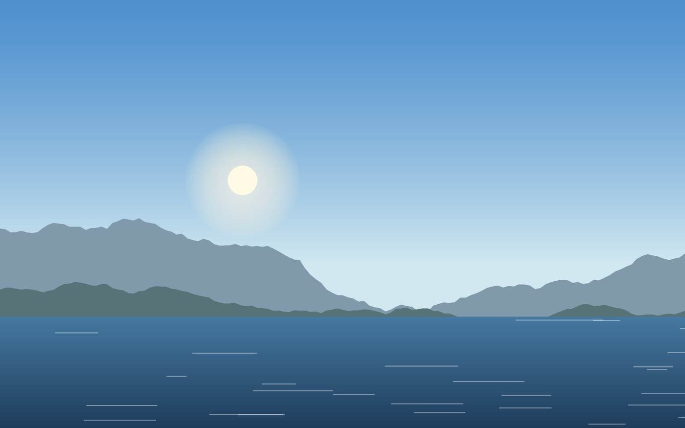 Ilustração de uma paisagem